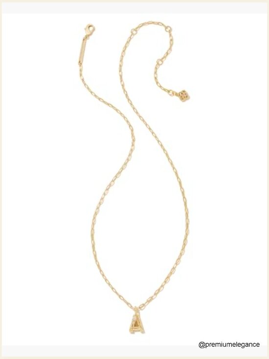 European Crystal Initial Necklace 16 Crystal Initial Letter Pendant Necklace 16\